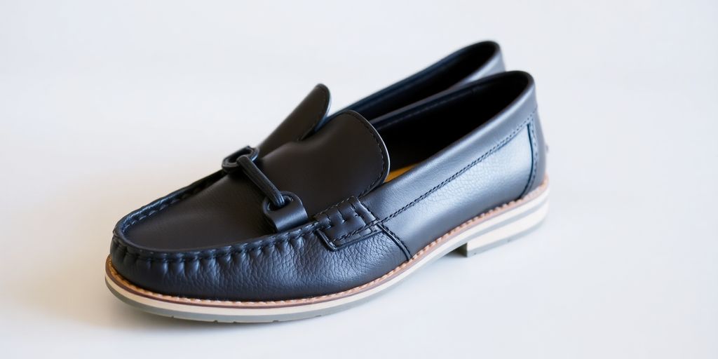 Sapatos elegantes e funcionais sobre uma superfície lisa.