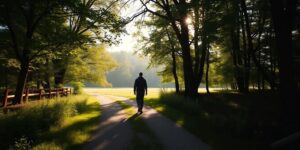 Viagem solo em meio à natureza tranquila e segura.